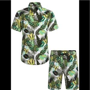 BRAND NEW MENS STYLISH TRENDY SUMMER SHORT SET NWT